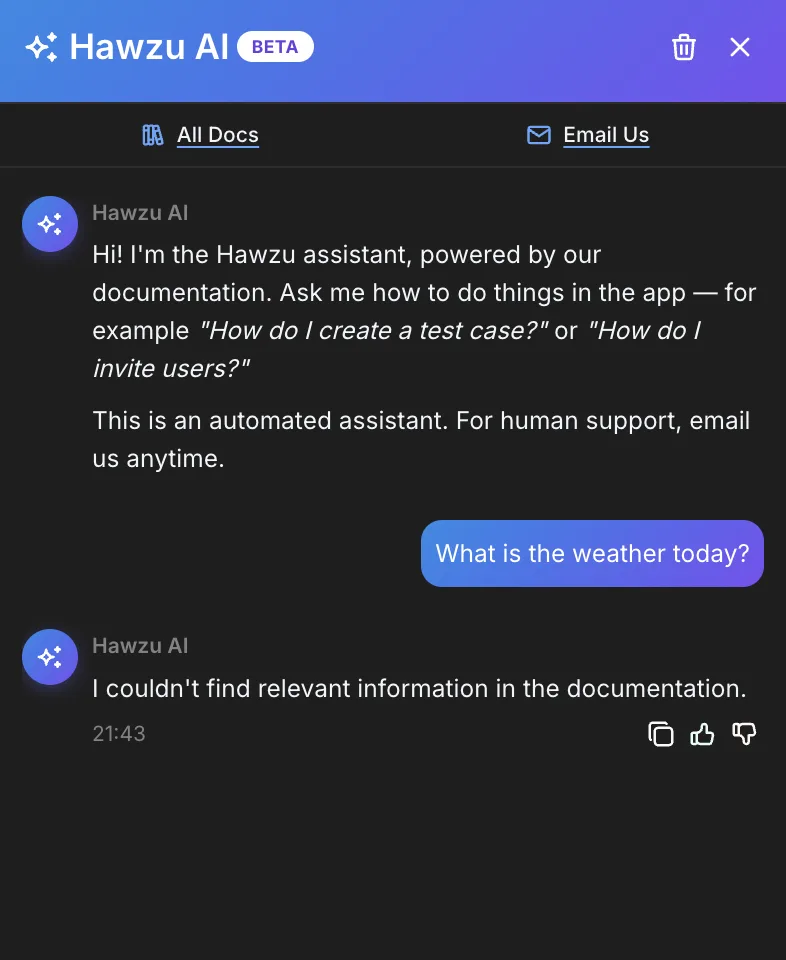 Ask, and get an answer — or an honest “I couldn't find that”